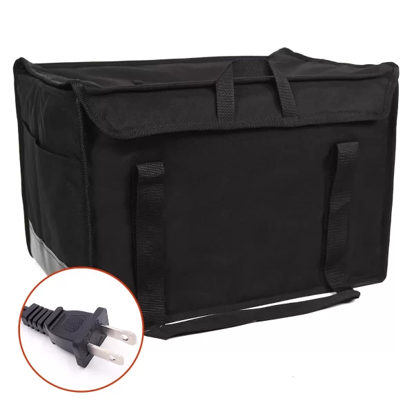 Heat Bag for Food Black Food Warming Bags/Heated Food Delivery Bag & Insulated Food Carrier Bag