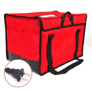 HEATED Food Delivery Bag Red